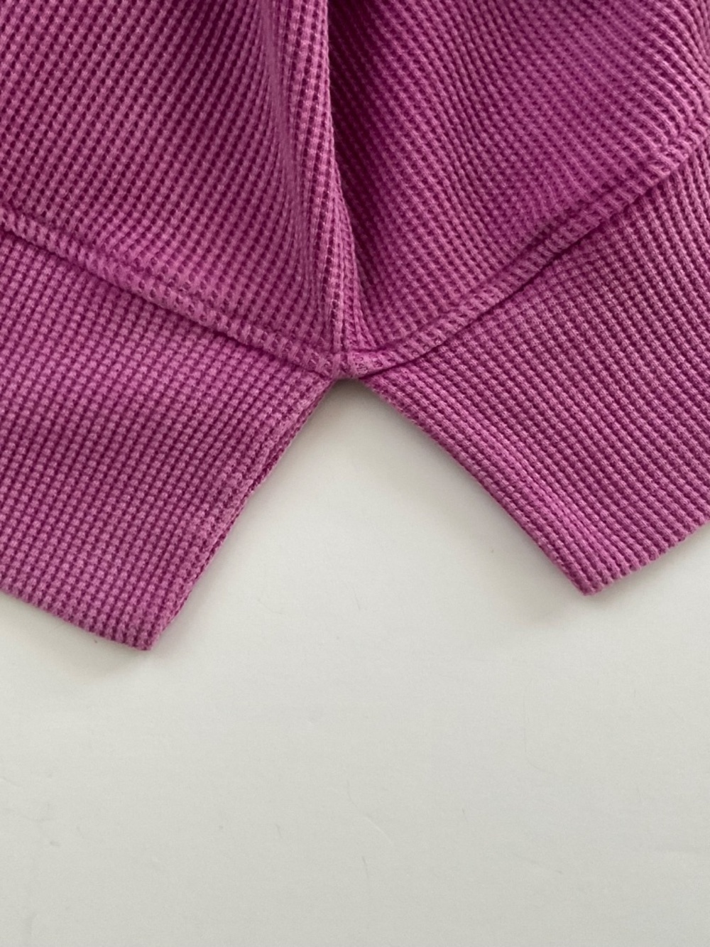 Jockey Waffle Knit Pullover Hoodie Sz M Purple Athleisure Thermal Relaxed Cozy - Picture 9 of 11